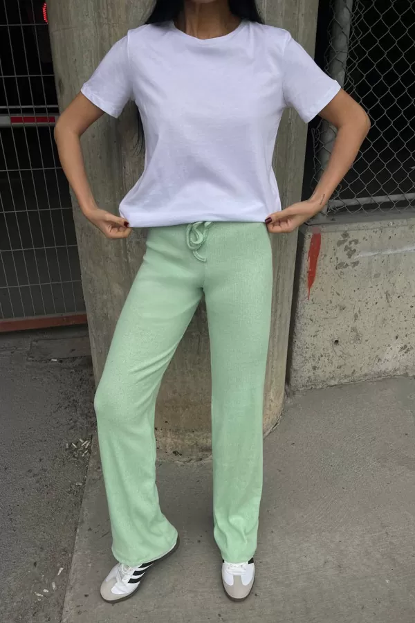 Su Yeşili Kaşkorse Kadın Pantolon