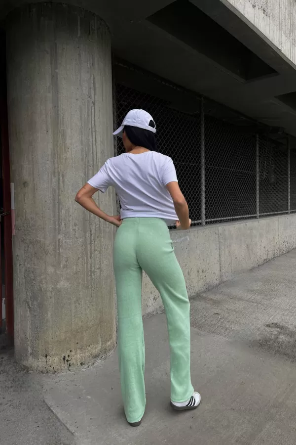 Su Yeşili Kaşkorse Kadın Pantolon