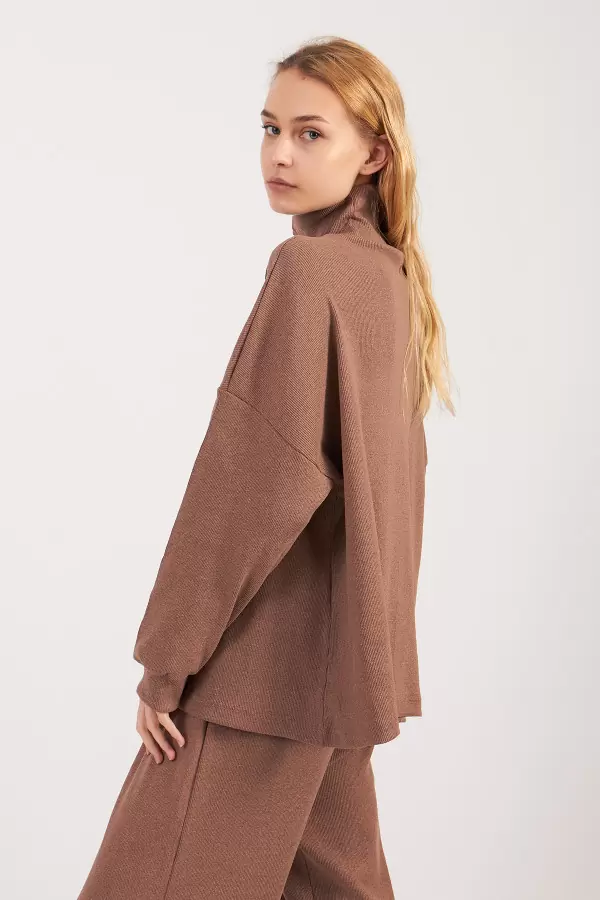 Sütlü Kahve Kaşkorse Kadın Alt Üst Takım