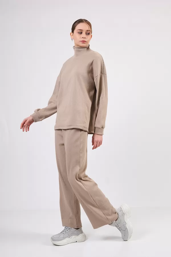 Sütlü Kahve Pantolon Tunik Alt Üst Takım