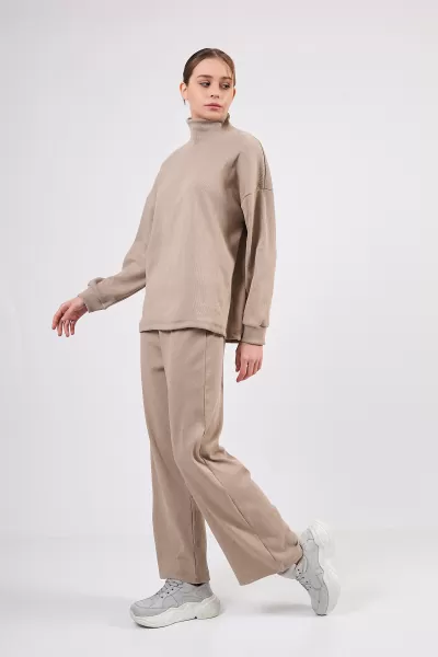 Sütlü Kahve Pantolon Tunik Alt Üst Takım