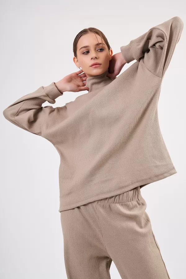 Sütlü Kahve Pantolon Tunik Alt Üst Takım
