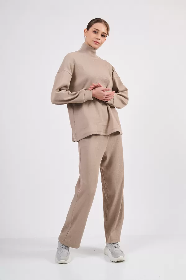 Sütlü Kahve Pantolon Tunik Alt Üst Takım