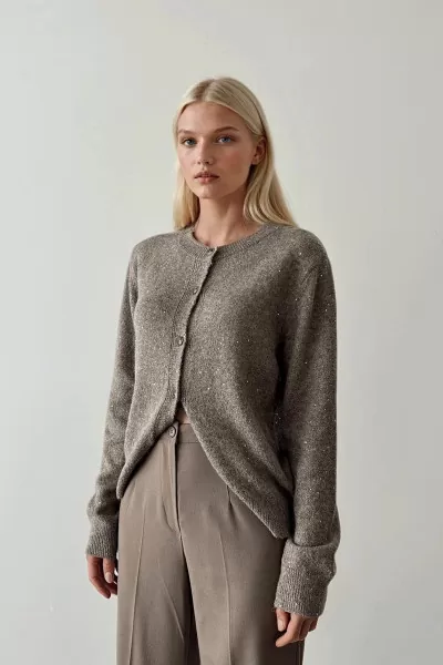 Sütlü Kahve Triko Kadın Hırka