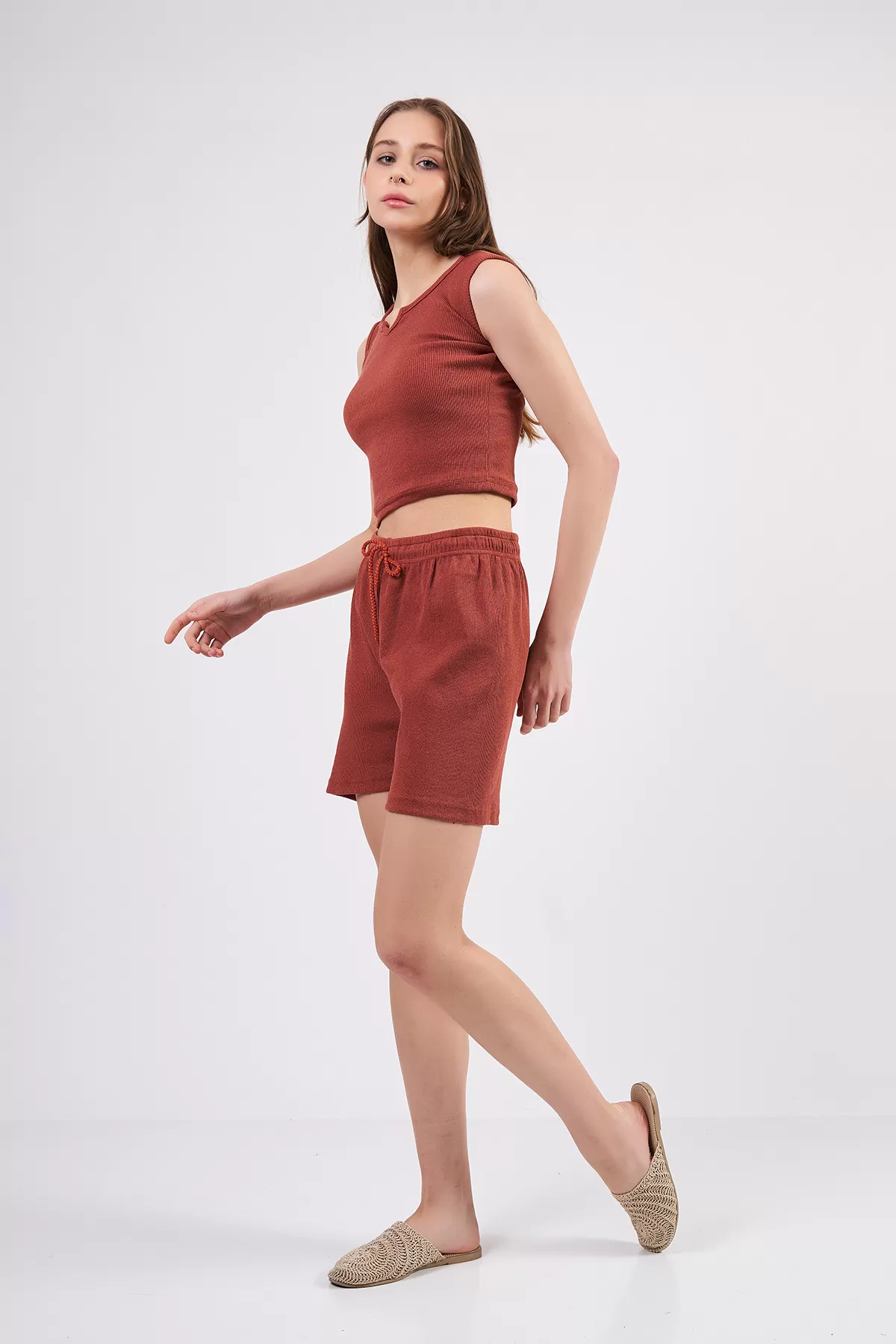 Tarçın Atlet Şort Kadın Alt Üst Takım