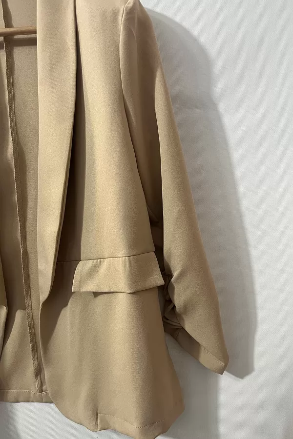 Taş Rengi Kadın Blazer Ceket