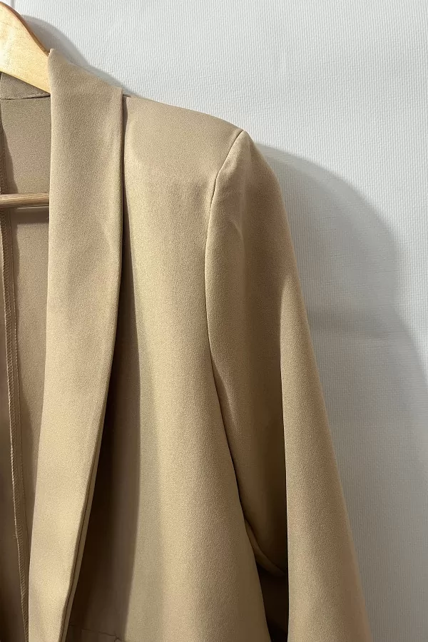 Taş Rengi Kadın Blazer Ceket