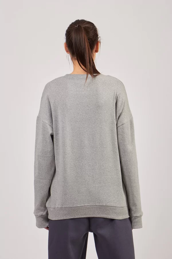 Yeşil Ayı Nakışlı Grimelanj Kadın Sweatshirt