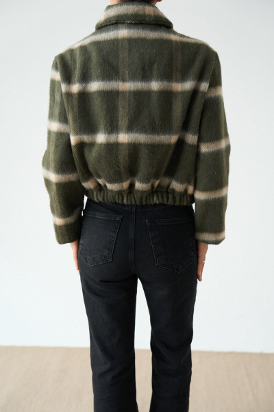 Yeşil Kaşe Kadın Oduncu Ceket