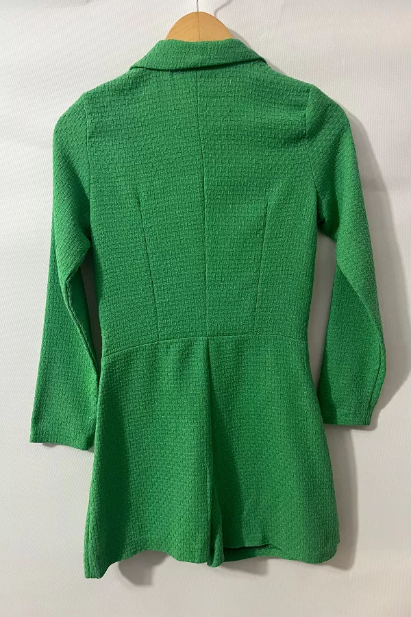 Yeşil Şortlu Kruvaze Kadın Ceket
