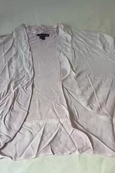 Yıkama Detaylı Pudra Triko Kısa Kadın Hırka