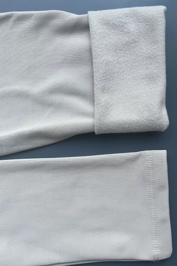 Yüksek Bel İçi Şardonlu Krem Tayt